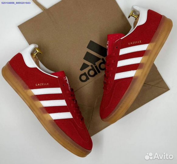 Кроссовки Adidas Gazelle Red (Арт.18676)