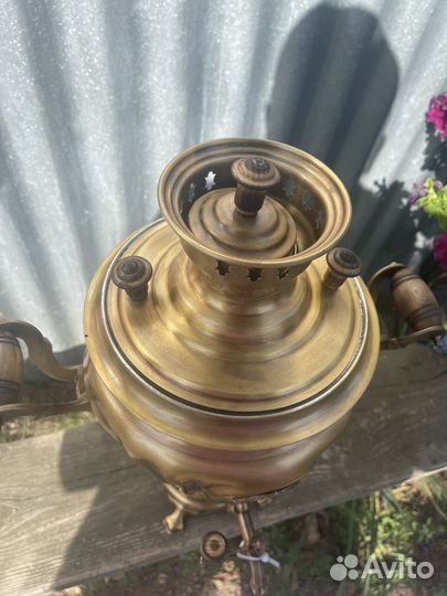 Самовар герб, патина