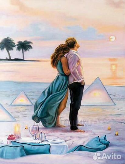 Алмазная мозаика 30x40 Романтическое свидание на п
