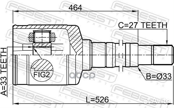 Шрус внутренний правый 33x35x27 0211T31RH Febest