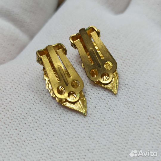 Винтажные Клипсы Чешская Бижутерия Чехословакия