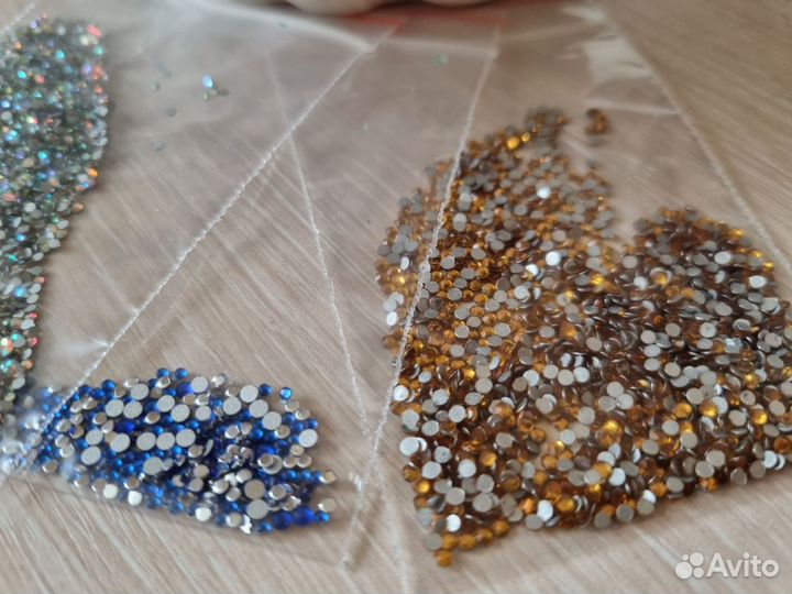 Стразы бульонки набор для дизайна ногтей маникюра