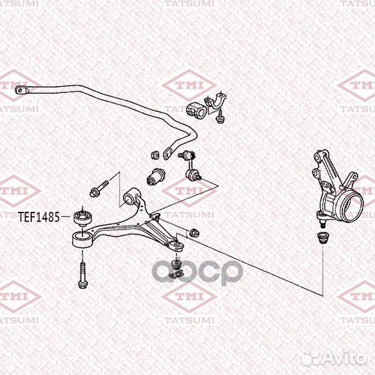 Сайлентблок нижнего рычага перед прав honda