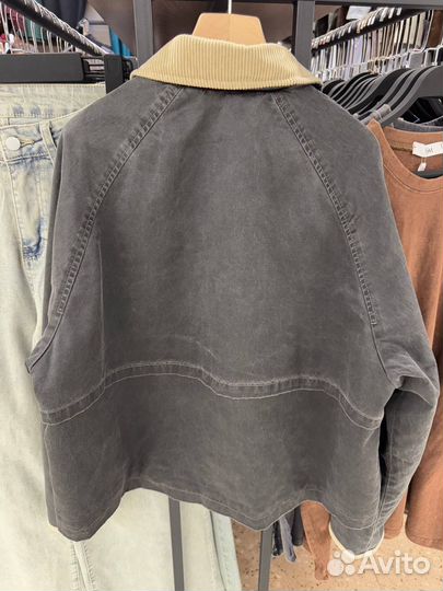 Жакет с вельветовым воротником