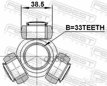 Трипоид 33X38.05 ford mondeo 00- 2116GE33 Febest