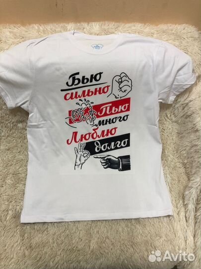 Футболка с печатью принтами