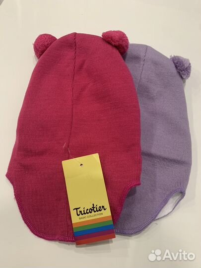 Шапка шлем для девочки 48;52 размер