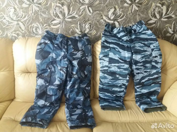 Зимние утепленные камуфлированные штаны разм50-52
