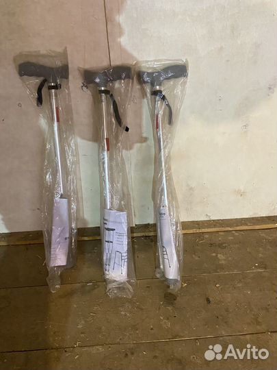 Костыли, ходули, лыжные палки, трость