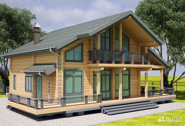 Комплект дома из клееного бруса 202 кв