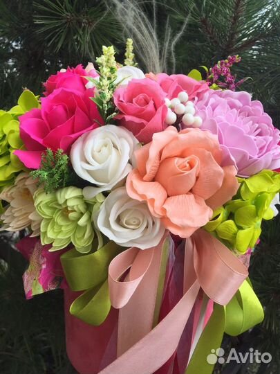 Букет из мыльных цветов