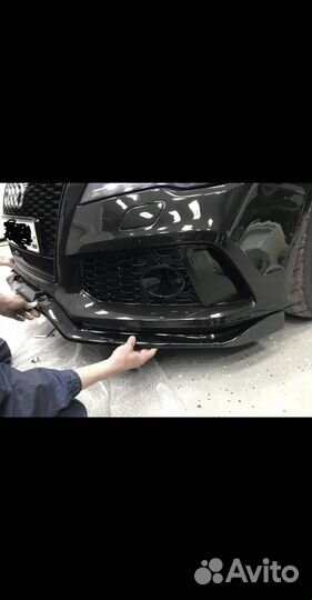 Audi rs7 a7 Сплиттер переднего бампера карбон