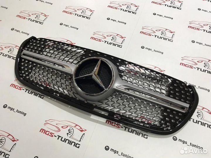 Решетка X-Class Diamond Silver Хром звезда