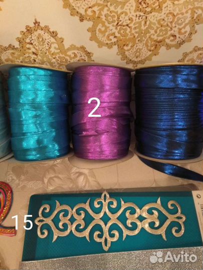 Тесьма, косая бейка, аппликации