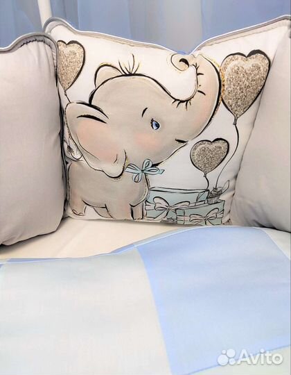 Комплект в кроватку с балдахином