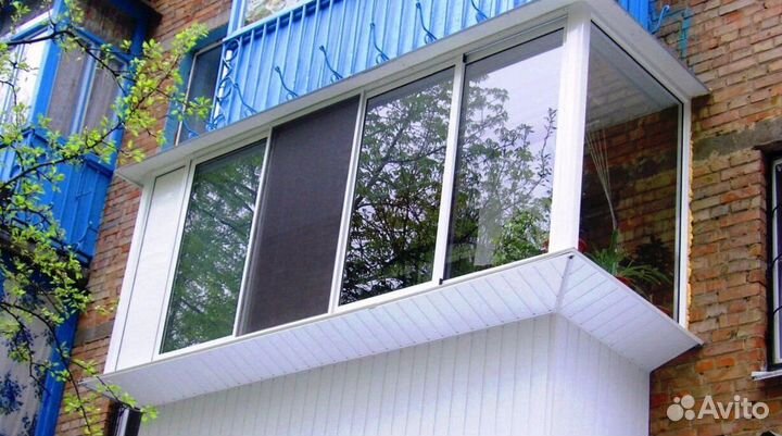Остекление балконов и лоджий под ключ C4290