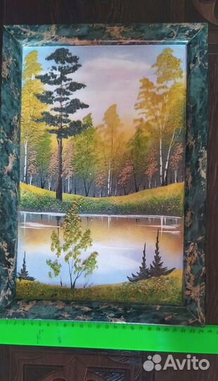 Картина из натурального камня мрамор малахит