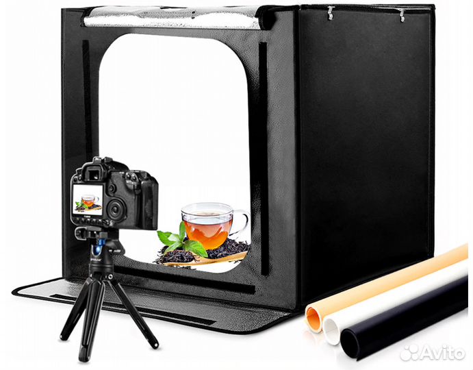 Фотостудия 40x40/60x60/80x80см LED 3 Фона