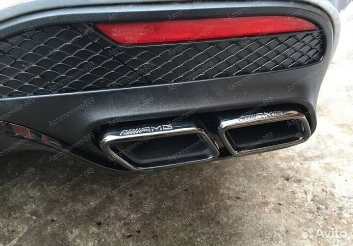 Насадки 6.3 AMG на Mercedes GLE W 166 черные