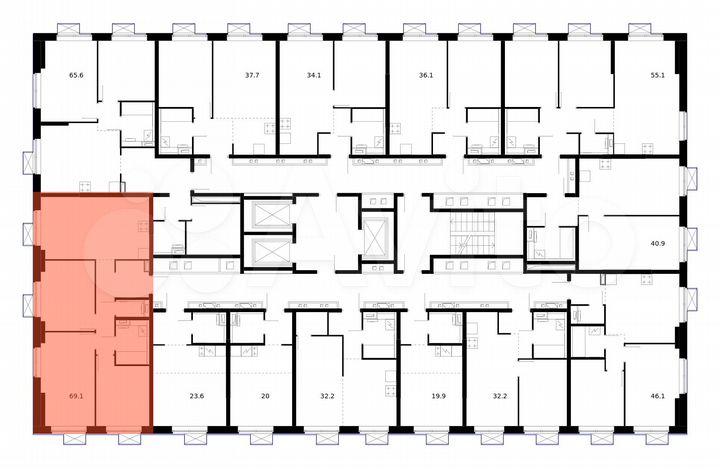 3-к. квартира, 69,1 м², 18/21 эт.