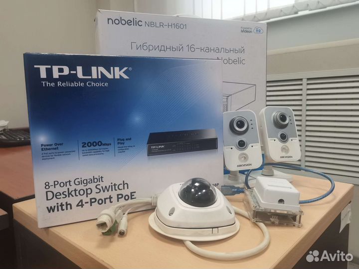 Комплект видеонаблюдения ip бу