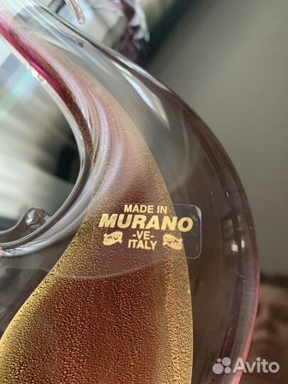 Лебедь из Муранского стекла Италия