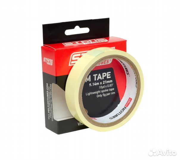 Бескамерная желтая лента Stans NoTubes, 21 мм, 9 м