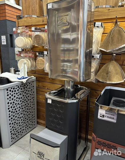 Печь для бани Сахара 16 лк с баком для воды 65л