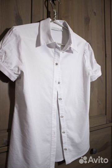 Школьная блузка белая в идеальном сост, х/б, р.146