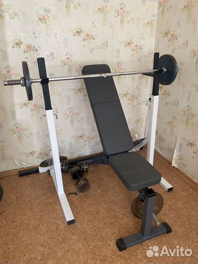 Продаю железо со скамейкой и стойками