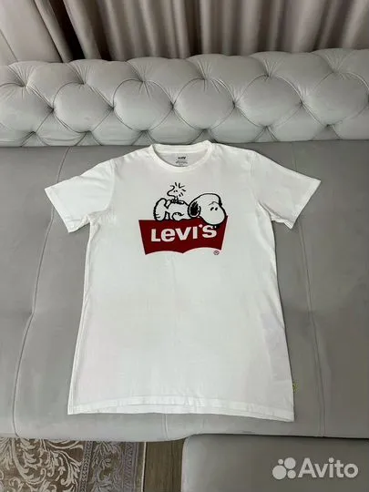 Мужская женская футболка Levi's Snoopy