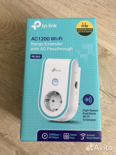 Усилитель Wi-Fi сигнала TP-Link RE365 с розеткой