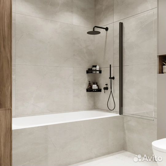 Душ. Стенка Reflexion 150х70см rx15070cbl-23