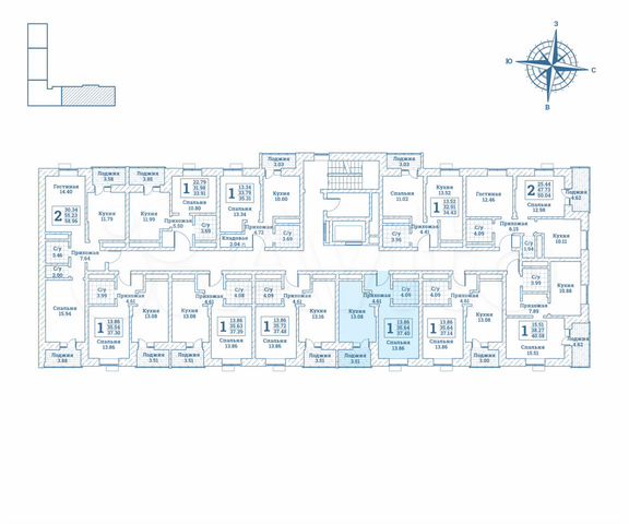 1-к. квартира, 37,4 м², 6/7 эт.