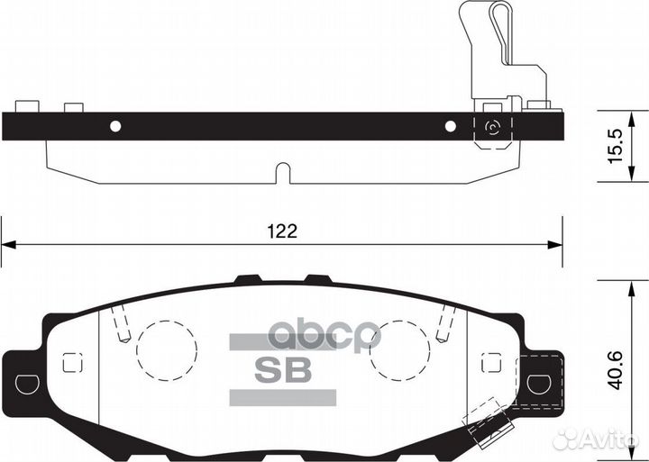 Колодки тормозные дисковые, задние SP1432 Sangsin