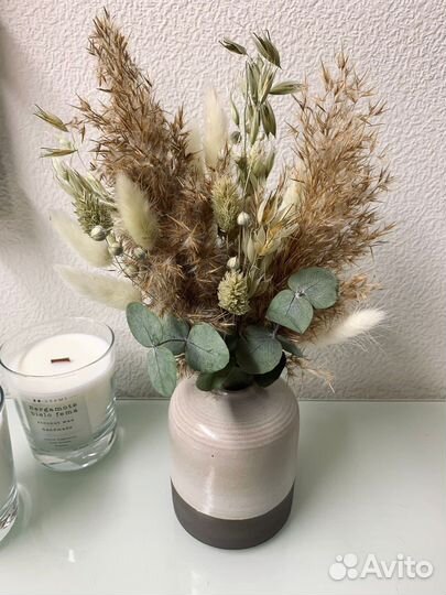 Букетики из сухоцветов с ароматным эвкалиптом