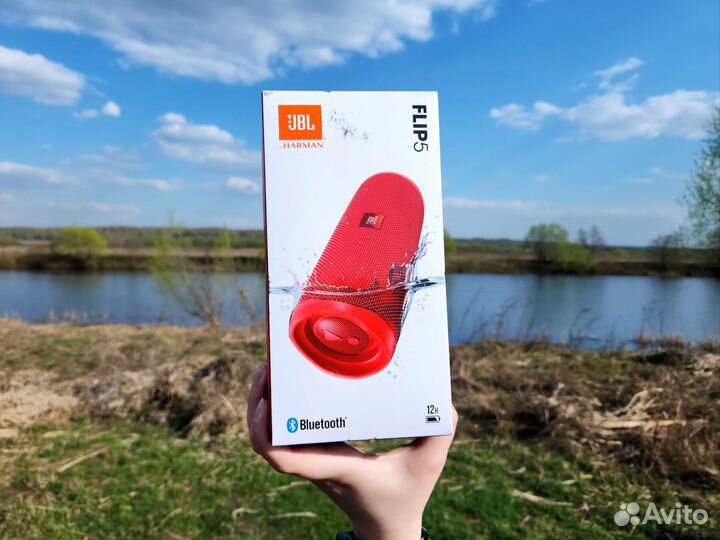 Колонка JBL Flip 5, красная. Оригинальная. Новая