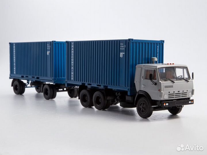 102095 камаз-53212 контейнеровоз с прицепом гкб-8