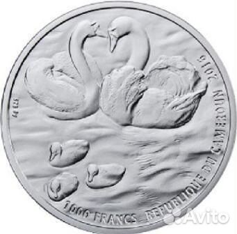 Монета Искренняя любовь Лебеди Камерун 2016 год