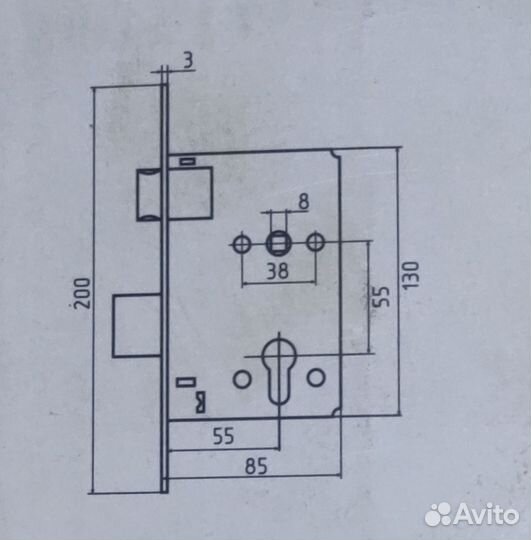 Дверной замок корпус замка