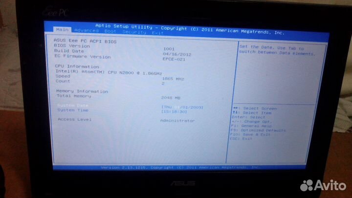 Нетбук asus Eee PC 1025C на запчасти