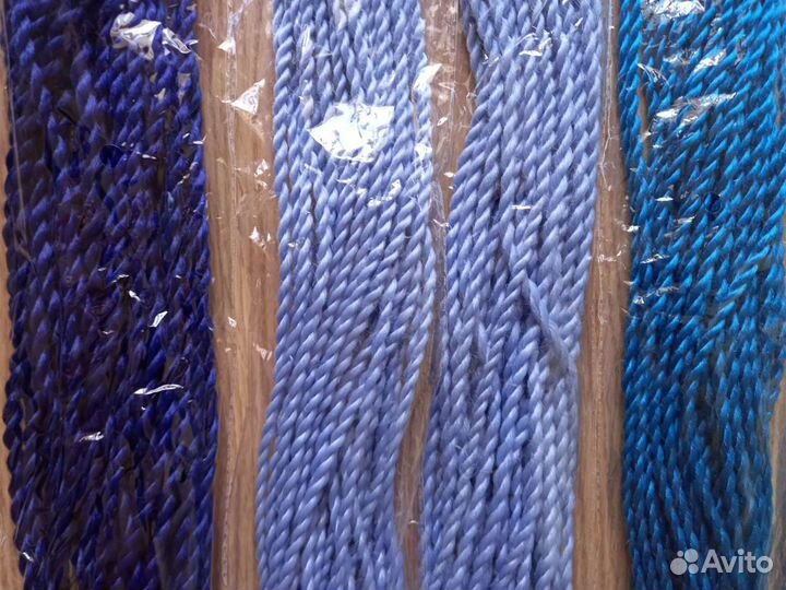 Комплект синих се кос, микс, синегальские косы, но