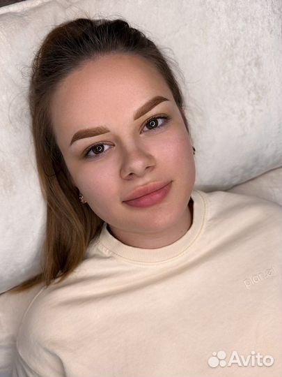 Перманентный макияж бровей пудровое напыление