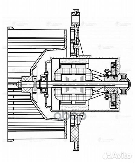 Э/вентилятор отоп. для а/м Лада 2123 (без прово