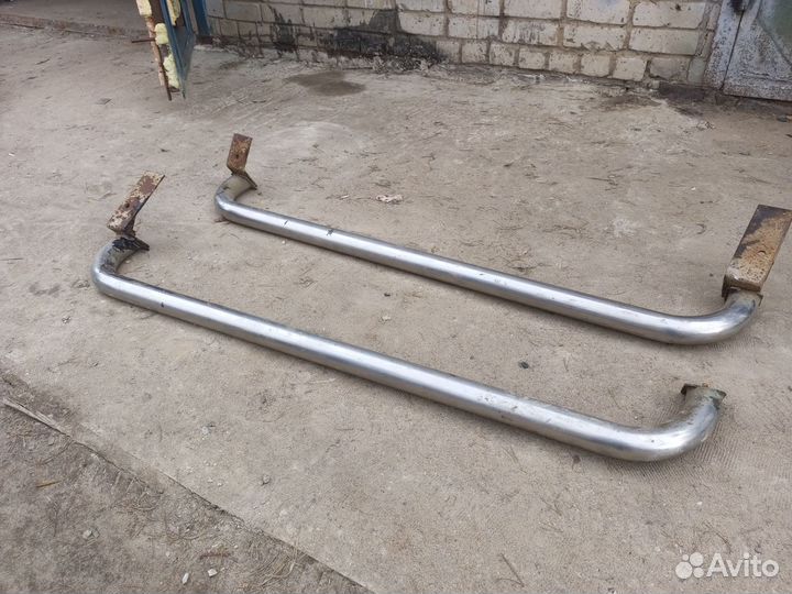 Niva chevrolet трубы на пороги