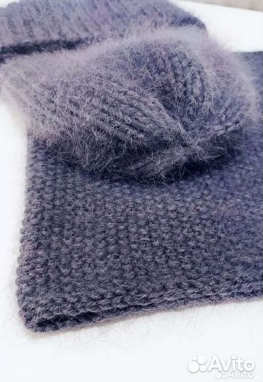 Шапка Такори /Ангора/ Капор / Комплект