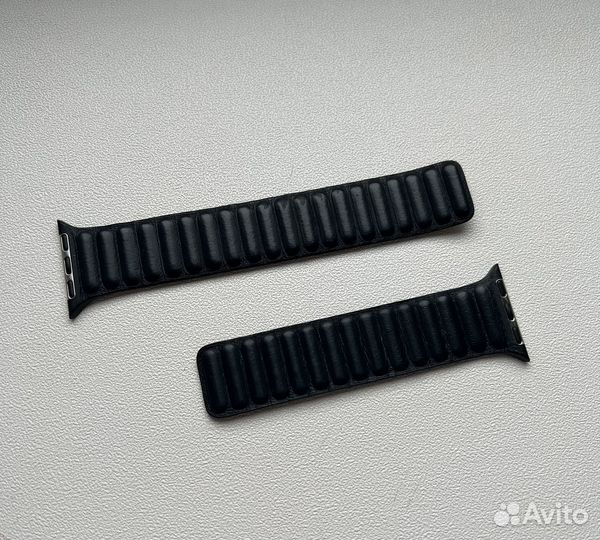 Ремешок Apple кожаный, тёмная ночь