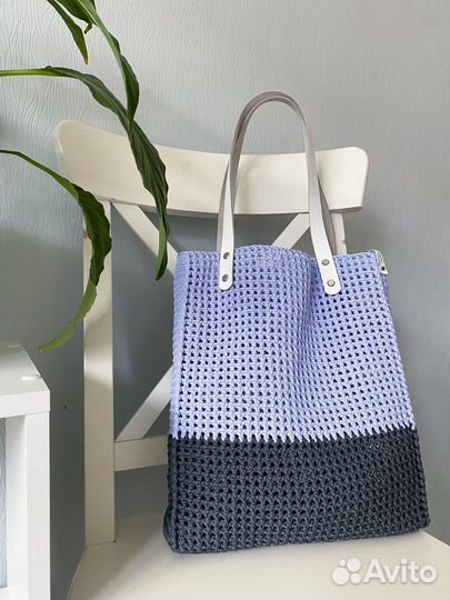 Сумка шопер вязаная