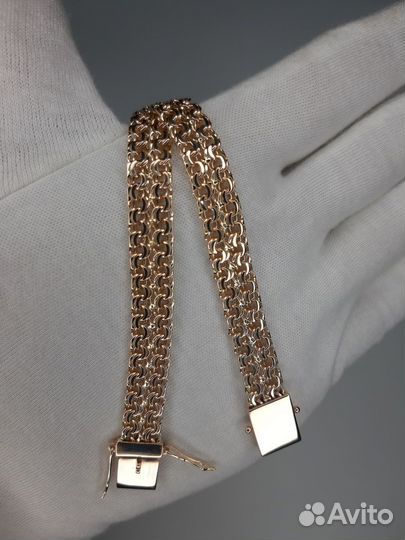 Золотой браслет Двойной Бисмарк 21гр на заказ