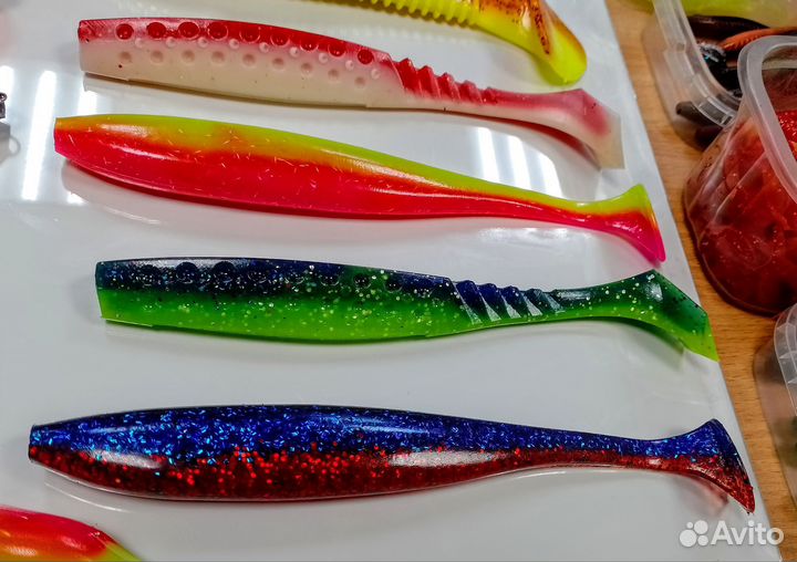Силиконовые приманки 16-21см на щуку и стингера